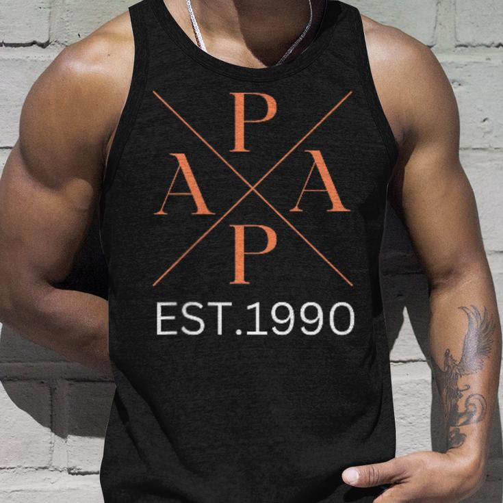 Lustiger Papa Est 1990 Papa Seit 1990 Papa 1990 Tank Top Geschenke für Ihn