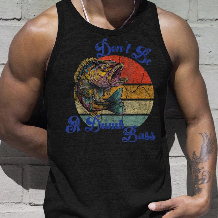 Lustiger Sei Nicht Dämlich Bass Fisch Papa Humor Tank Top Geschenke für Ihn