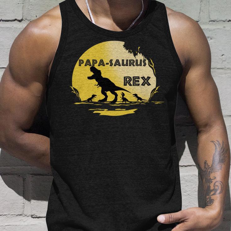 Lustiges Dino Papa-Saurus Rex Dinosaurier Papa Tank Top Geschenke für Ihn