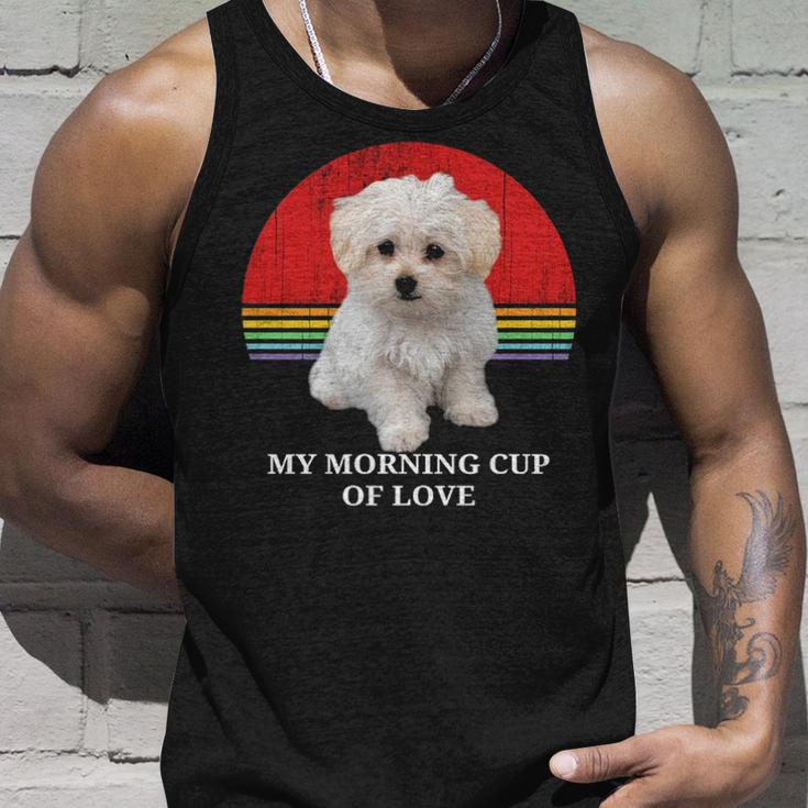 Maltese Puppies Lover Retro Sunset Pet Owner Love Gif Tank Top Gifts for Him