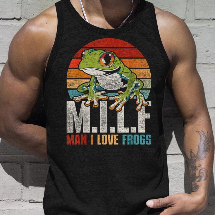 Man I Love Frogs Red Eye Leaf Frog Tank Top Geschenke für Ihn