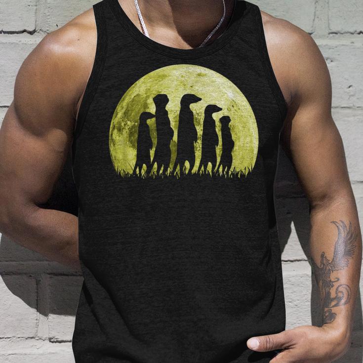 Meerkat Surikate Scharrtier Moon Tank Top Geschenke für Ihn