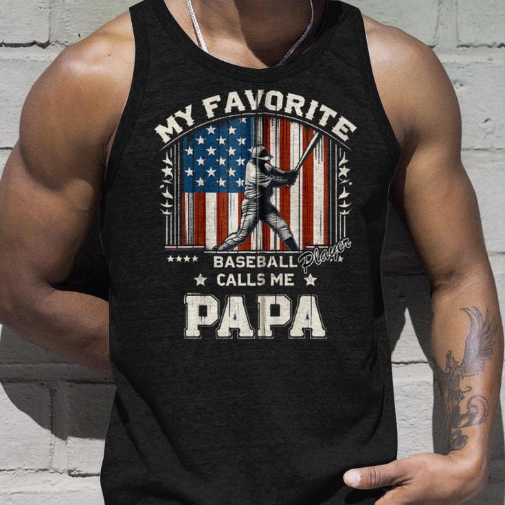 Mein Lieblings-Baseballspieler Nennt Mich Papa American Flag Dad Kapuzenjacke Tank Top Geschenke für Ihn