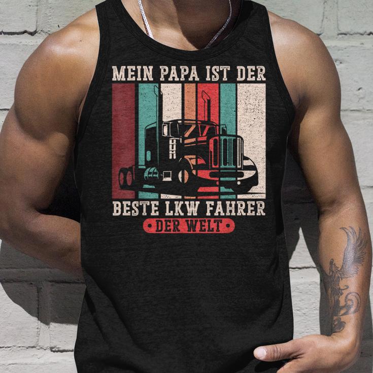 Mein Papa Ist Der Beste Lkw Driver Der Welt Papa Retro Tank Top Geschenke für Ihn