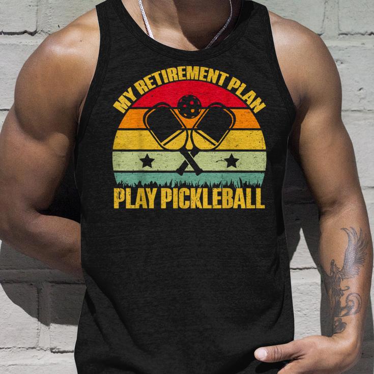 Meine Altersvorsorge Spielen Sie Pickleball Paddleball Player Lustig Tank Top Geschenke für Ihn