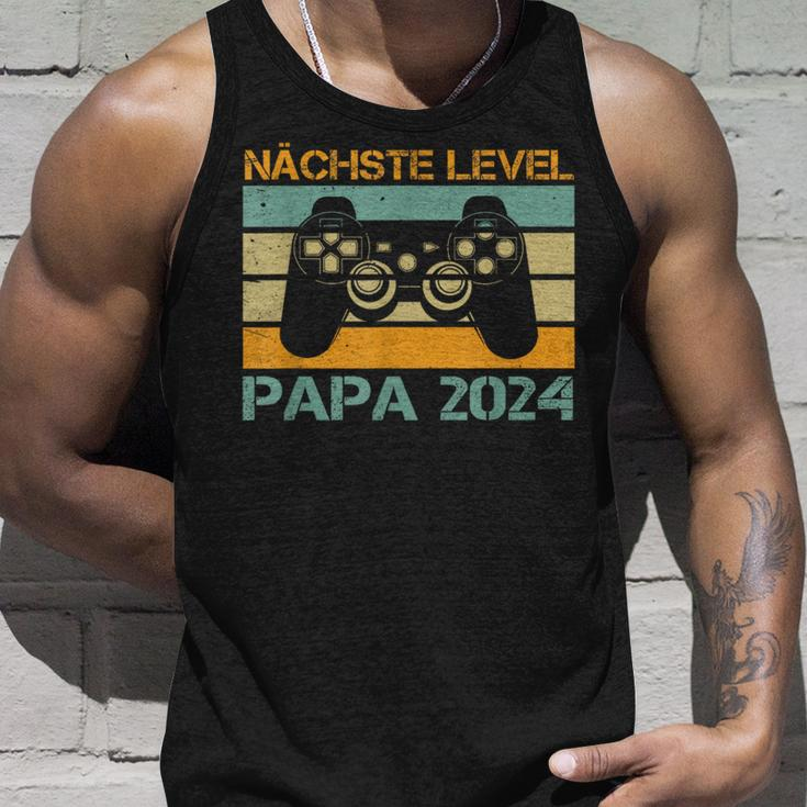 Nächstes Level Ich Werde Papa 2024 Ankündigung Gamer Tank Top Geschenke für Ihn