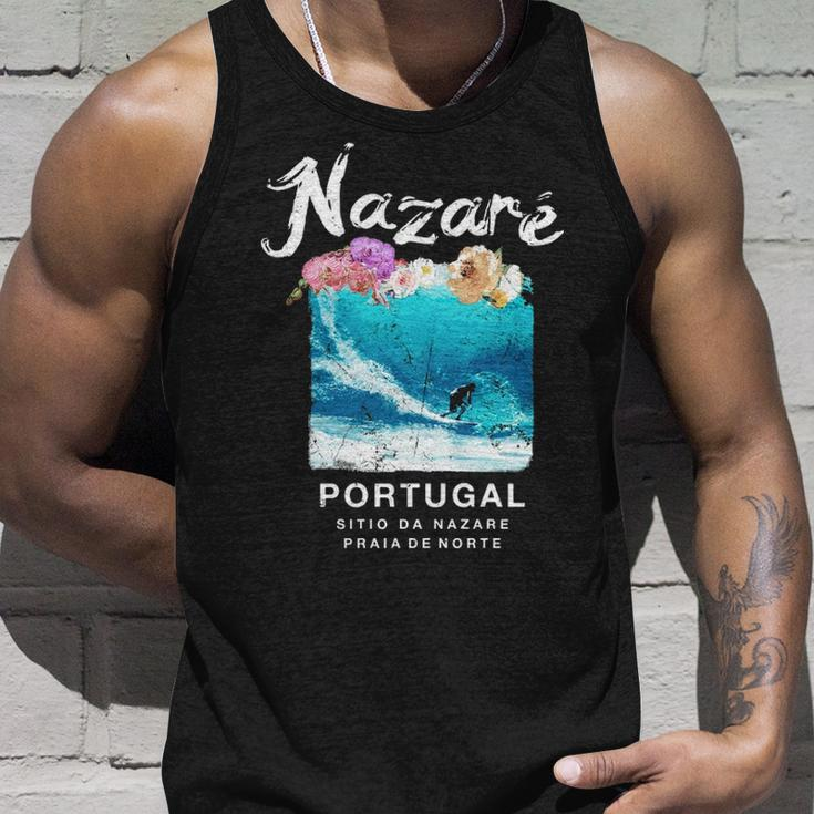 Nazare Portugal Big Wave Surfing Vintage Surf Tank Top Gifts for Him