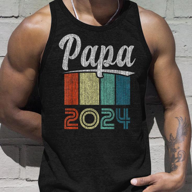 Neuer Papa Frischgebackener Papa Papa 2024 Tank Top Geschenke für Ihn