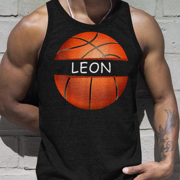 Neuheit Personalisierte Name Leon Sport Basketball Tank Top Geschenke für Ihn