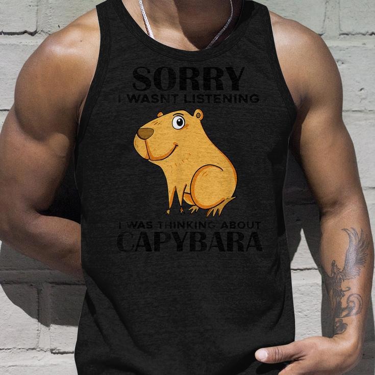 Niedliche Capibara Sprüche Capybara With Water Pig Blue Tank Top Geschenke für Ihn