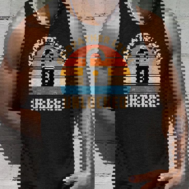 Nivel Del Padrino Desbloqueado Regalo Del Padrino Camiseta sin mangas Regalos para él