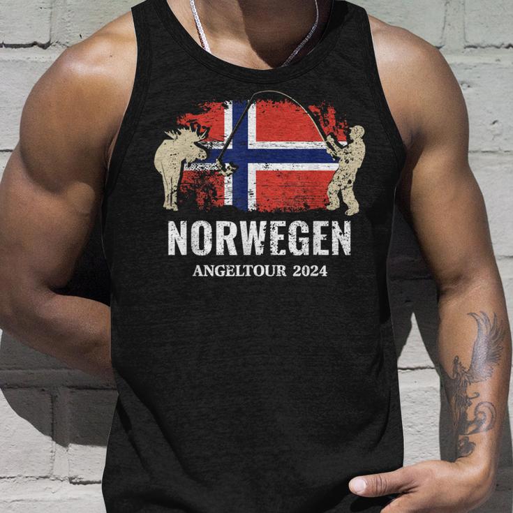 Norwegen Angeln 2024 Angler Norwegen Angeln Tank Top Geschenke für Ihn