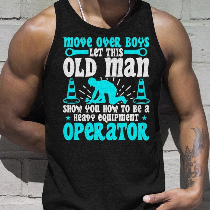 Old Man Heavy Equipment Operator Occupation Tank Top Gifts for Him