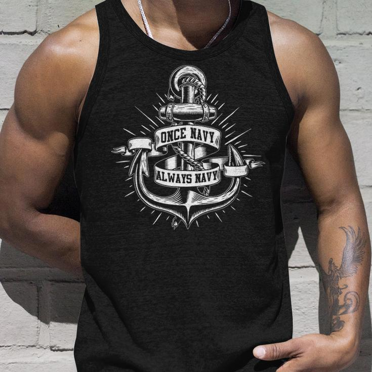 Once Navy Always Navy Tank Top Gifts for Him