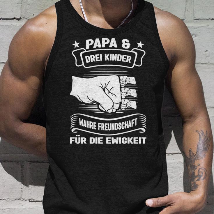 Papa & Drei Kinder Freundschaft Papa 3 Children's Tank Top Geschenke für Ihn