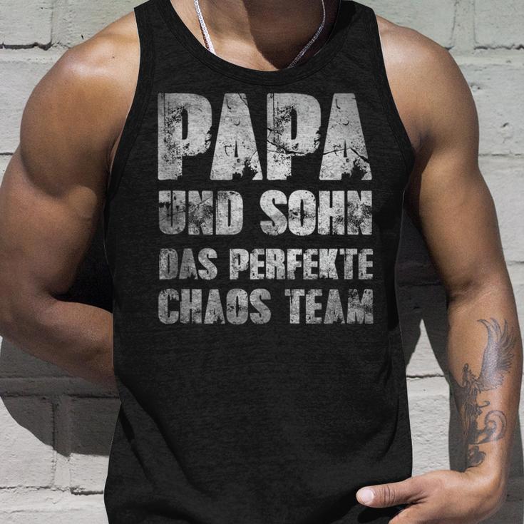 Papa & Sohn Das Perfekte Chaos Teamatertag Männertagater Tank Top Geschenke für Ihn