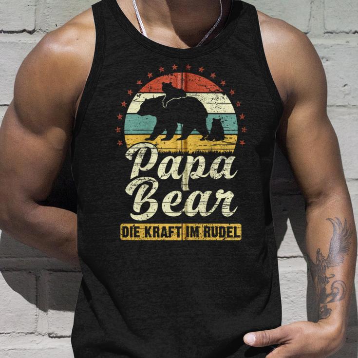 Papa Bear 2 Bären-Welpen Papa 2 Kinderatertag Bär Kapuzenjacke Tank Top Geschenke für Ihn