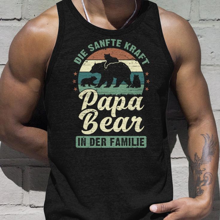 Papa Bear 3 Bären-Welpen Papa 3 Kinderatertag Bär Tank Top Geschenke für Ihn