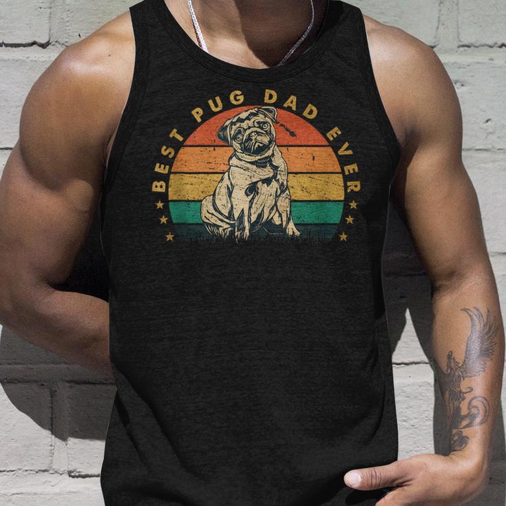 Papa Best Pug Dad Ever Geschenkintage Mops Tank Top Geschenke für Ihn