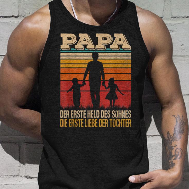 Papa Der Erste Held Des Sohnes Die Erste Liebe Der Tochter Tank Top Geschenke für Ihn