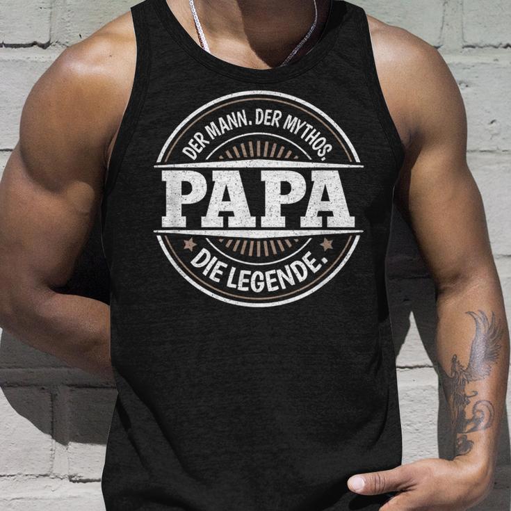 Papa Der Mann Der Mythos Die Legendeater Lustigesatertag Tank Top Geschenke für Ihn