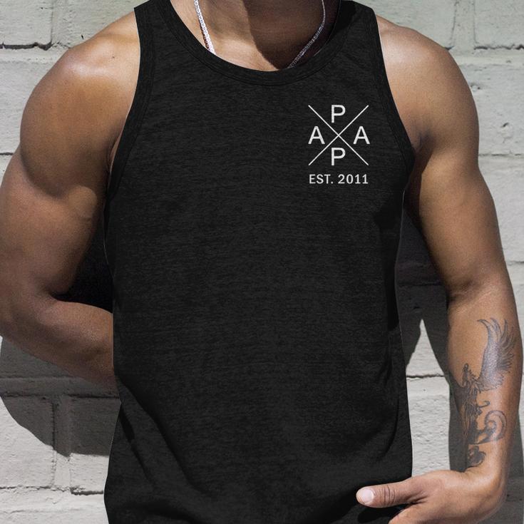 Papa Est 2011Atertag Opa Jubiläum Herren Tank Top Geschenke für Ihn