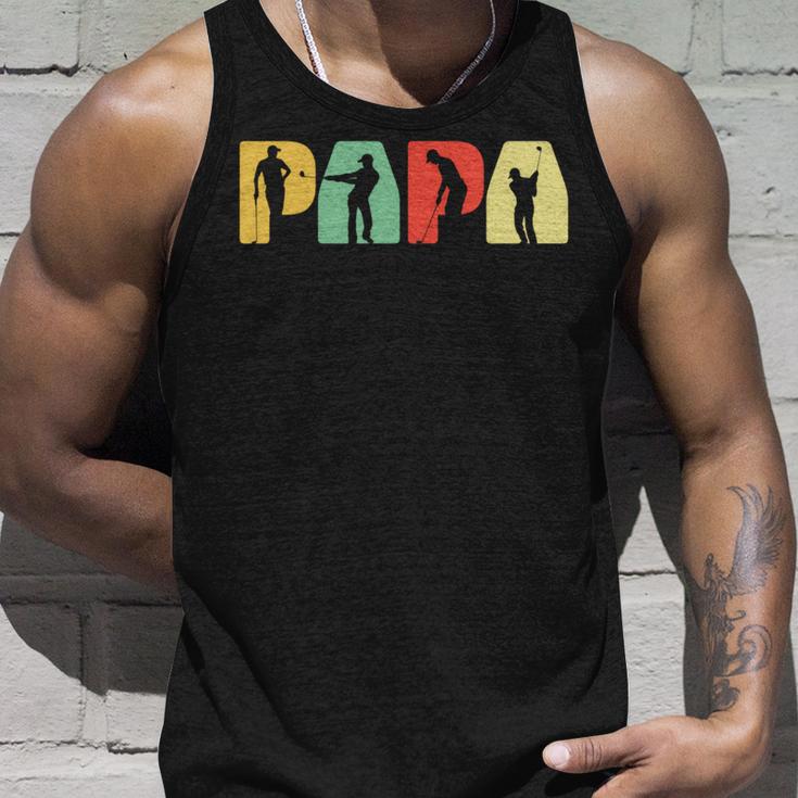 Papa Golfspielerintage Golferatertag Papa Geschenk Tank Top Geschenke für Ihn