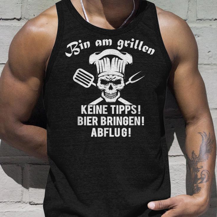 Papa Grillt Bin Am Grillen Grill Professional Tank Top Geschenke für Ihn