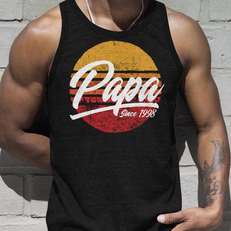 Papa Seit 1998 23 Geburtstag 23 Jahre Als Papa Retro Tank Top Geschenke für Ihn