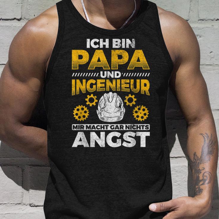 Papa Und Ingenieur Nichts Macht Angst Father Engineer Tank Top Geschenke für Ihn