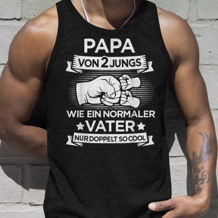 Papa Zwei Jungs Für Zweifachenateron 2 Söhnenatertag Tank Top Geschenke für Ihn