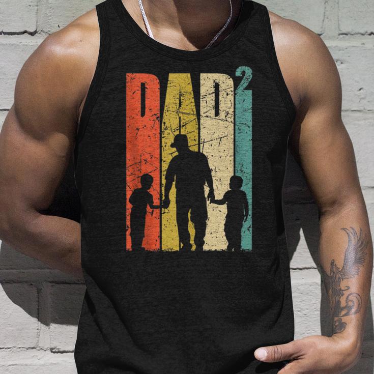 Papa Zwei Soehne Zweifacherater Tank Top Geschenke für Ihn