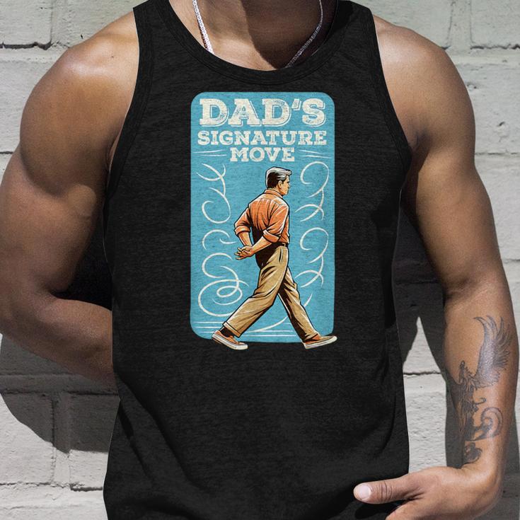 Papas Signature Move Lustiges Papa-Meme Zumatertag Des Großvaters Tank Top Geschenke für Ihn