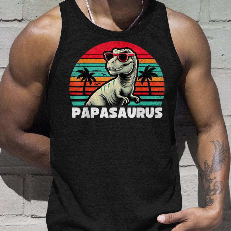 PapasaurusRex Papa Saurus Dinosaurier Familie Tank Top Geschenke für Ihn