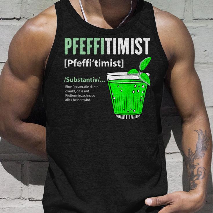 Pfeffitimist Peppermint Saufen Peppermint Liqueur Pfeffi Tank Top Geschenke für Ihn