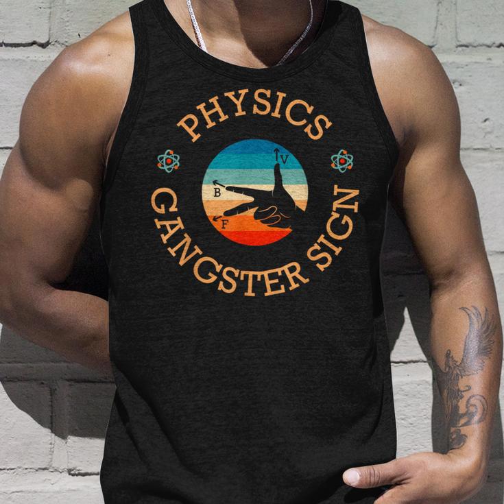 Physics Gangster Sign Sign Physicist Hand Sign Symbol Tank Top Geschenke für Ihn