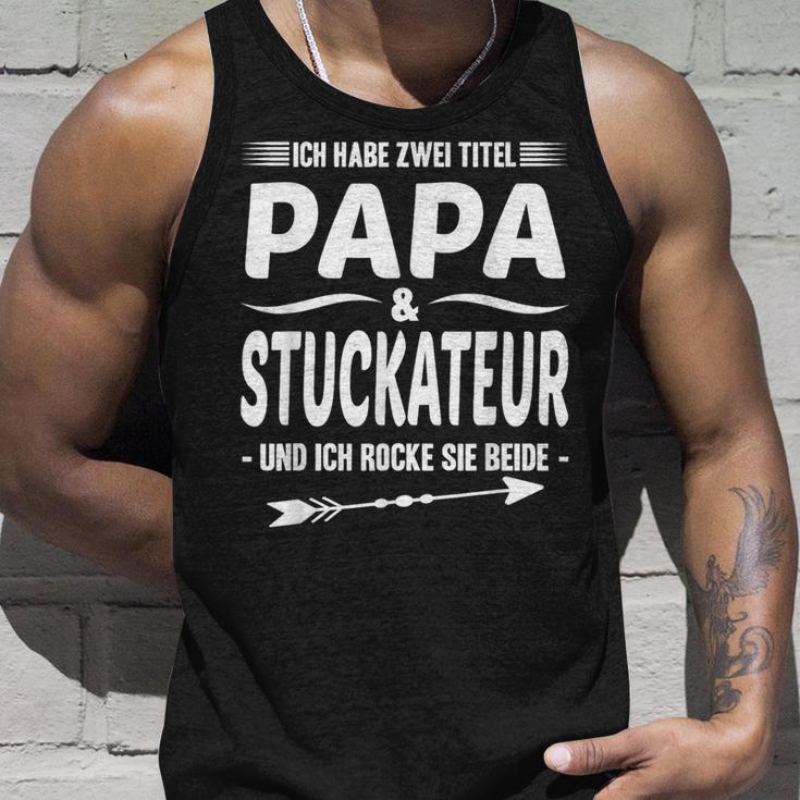 Plaster Two Titel Papa Und Stuckateur Tank Top Geschenke für Ihn