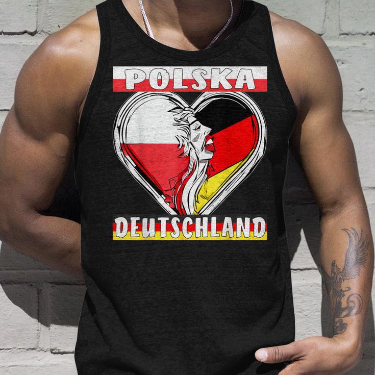 Polska Deutschland Herz Deutsch Polen Tank Top Geschenke für Ihn