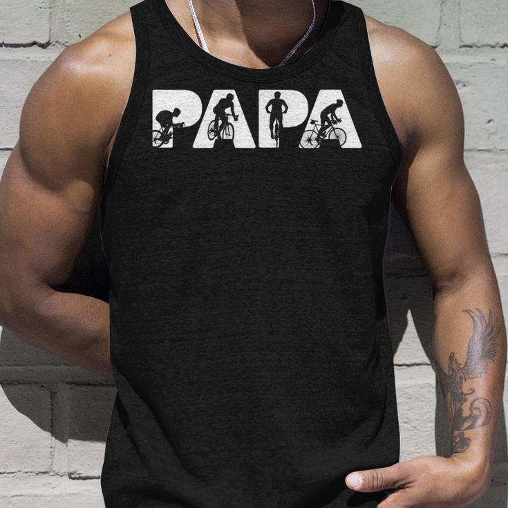 Radfahrender Papa Lustiges Papa-Radfahrer-Vater-Geschenk Tank Top Geschenke für Ihn