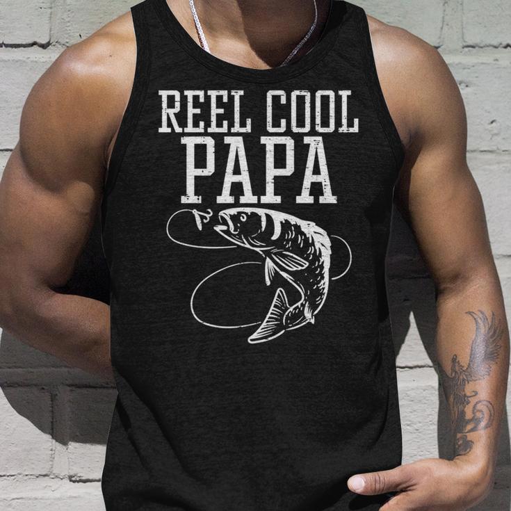 Reel Cool Daddy Papa Fisch Angeln Angeln Angler Angler Papa Herren Tank Top Geschenke für Ihn