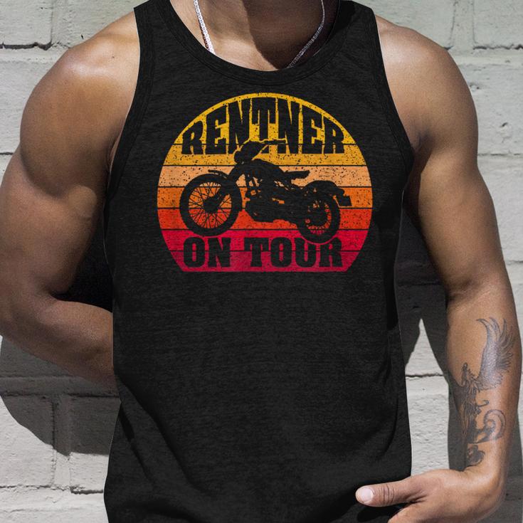 Rentner On Tourintage Motorcycle Biker Tank Top Geschenke für Ihn