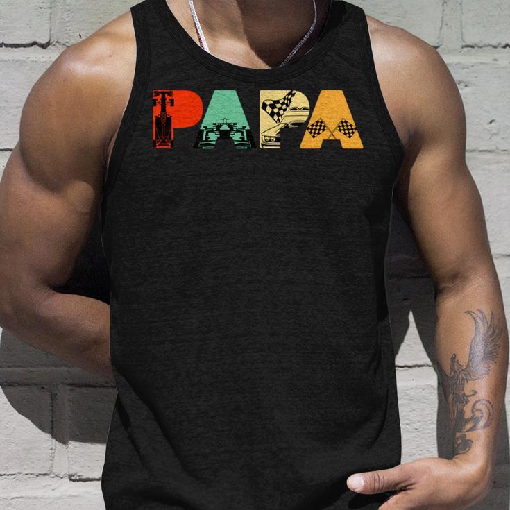 Retro Auto Racer Papa Lustigeintage Papa Auto Racer Tank Top Geschenke für Ihn