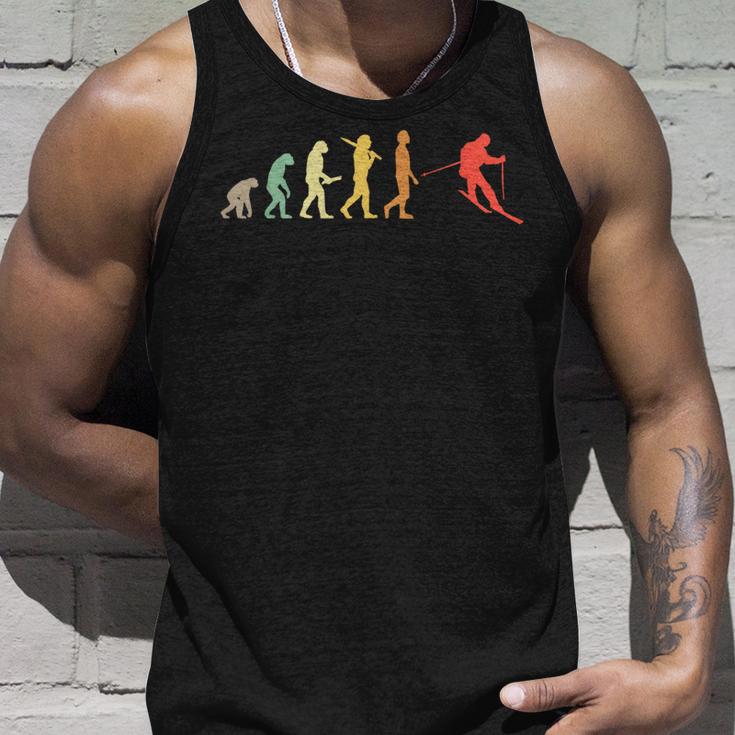 Retro Skiing Evolution For Skiers Tank Top Geschenke für Ihn