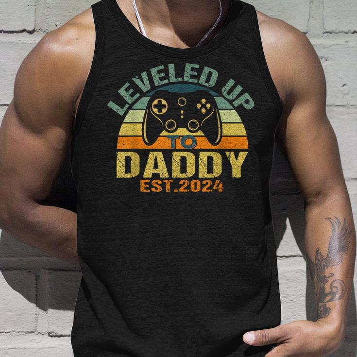 Retro-Vater Ist 2024 Zum Ersten Mal Papa Geworden Tank Top Geschenke für Ihn