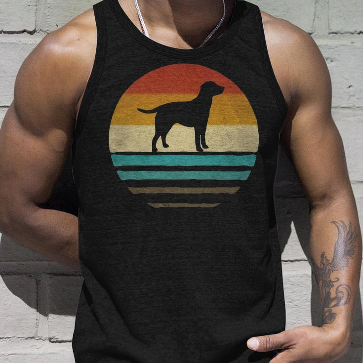 Retro Vintage Sunset Labrador Retriever Dog Breed Silhouette Tank Top Gifts for Him