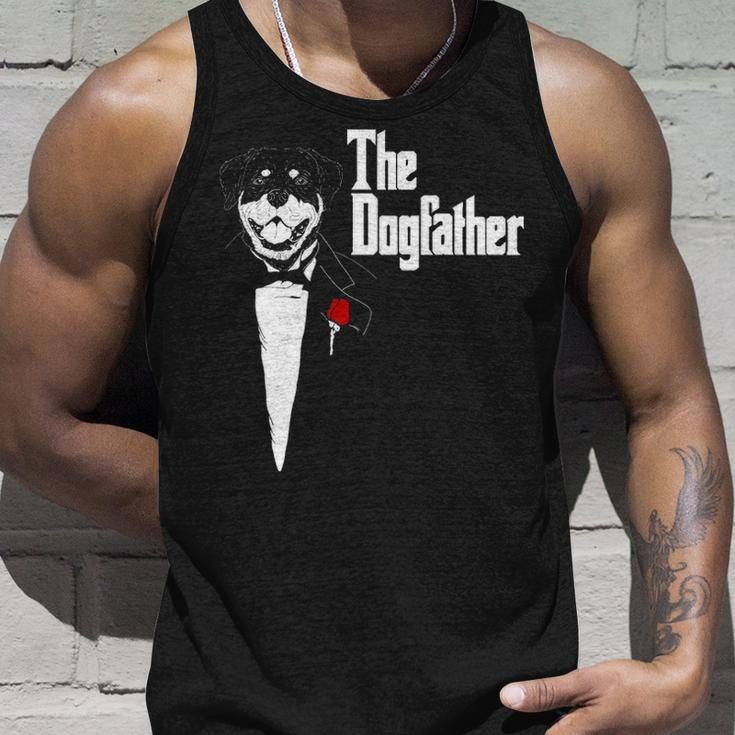 Rottweiler The Dogfather Rottweiler Rottie Dog Dad Tank Top Gifts for Him