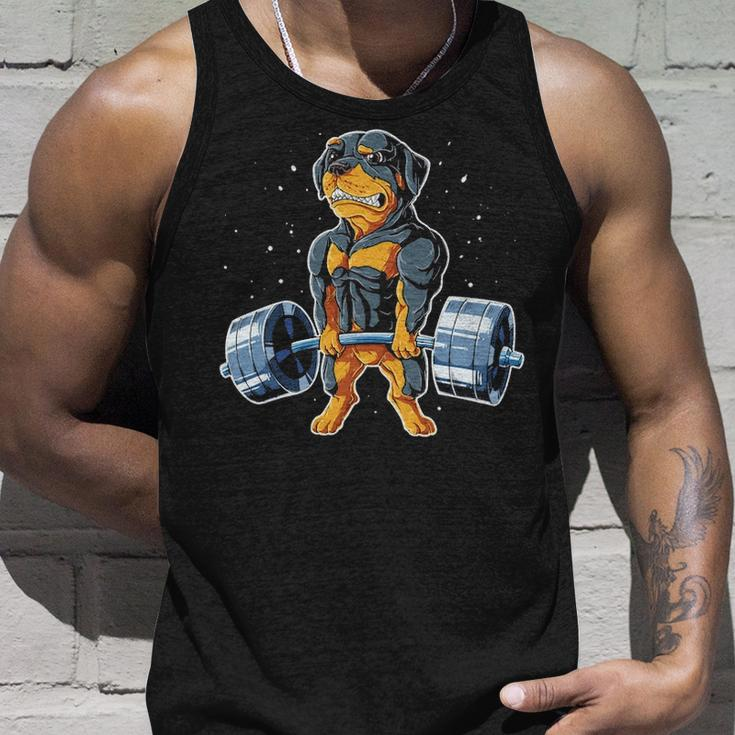 Rottweiler Weightlifting Deadlift Men Fitness Gym Tank Top Gifts for Him