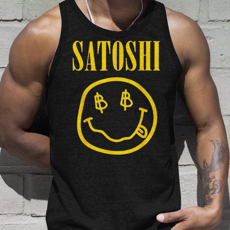 Satoshi Nakamoto Gelbes Lächeln Tank Top Geschenke für Ihn