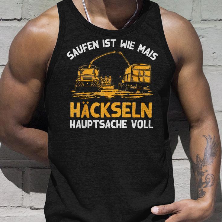 Saufen Ist Wie Mais Häckseln Hauptsacheoll Farmer Tank Top Geschenke für Ihn