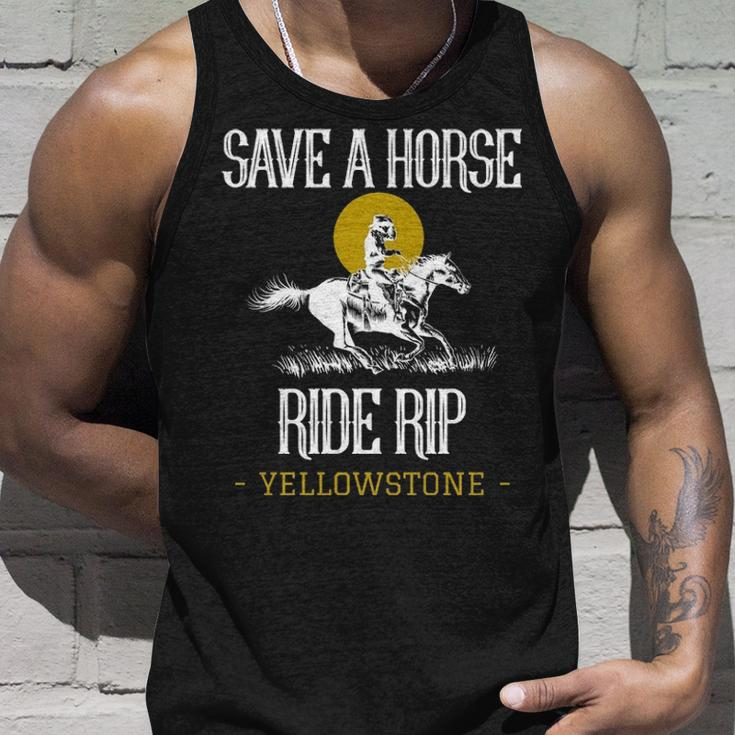 Save A Horse Ride Rip Yellowstone Montana Tank Top Gifts for Him